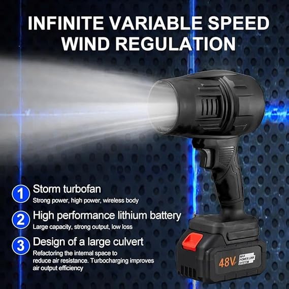 Portable Dust Cleaner, Small Cordless Leaf Blowers, Portable Dust Blower