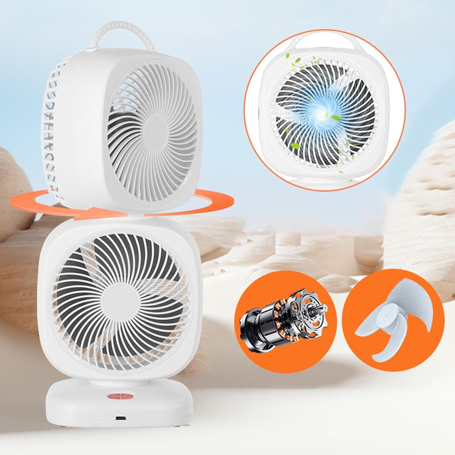 350 Degrees Oscillation Small Room Fan